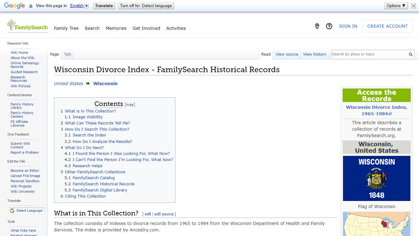 Wisconsin Divorce Index - FamilySearch Historical Records